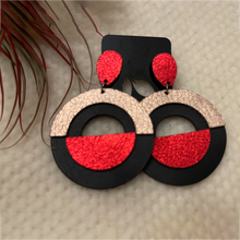 Load image into Gallery viewer, Geometric Circle Earrings